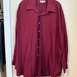 Skin Burgundy Men's Casual Button Down Shirt